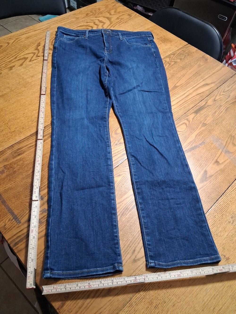 NYDJ WOMENS JEANS 12 BLUE SHERIE SLIM USED